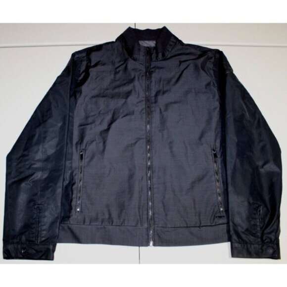 Mens Calvin Klein Casual Full Zip Bomber Jacket Coat XL Black Pockets - Picture 1 of 9